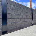 Galvanised Wall H Post Painted Black (2)