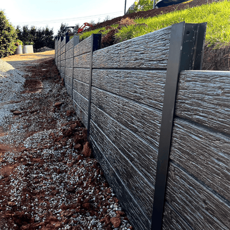 Galvanised Wall H Post Painted Black
