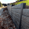 Galvanised Wall H Post Painted Black