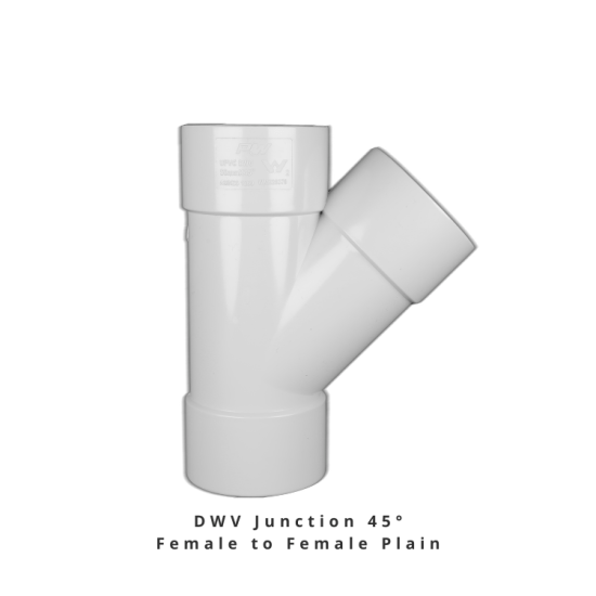 DWV Junction 45° Female to Female Plain