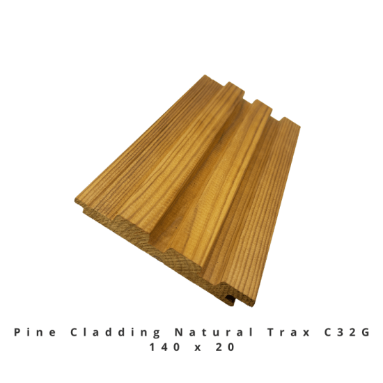 Pine Cladding Intense Natural Trax C32G 140x20