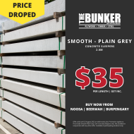 Smooth Plain Grey Concrete Sleepers 2.0m
